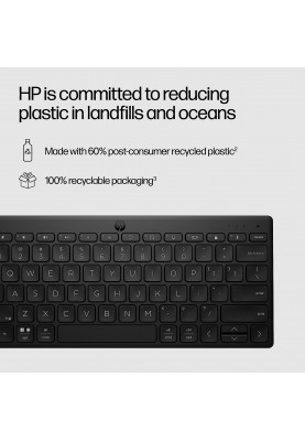 HP Клавіатура 350 Compact Multi-Device BT UKR black