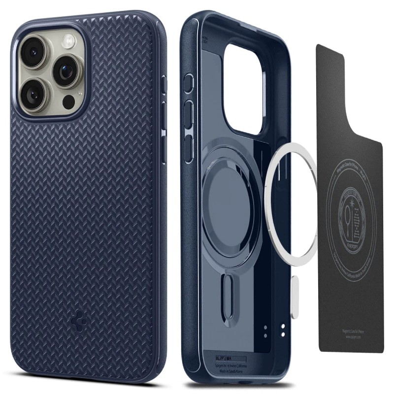 Spigen Чохол для Apple iPhone 15 Pro Max Mag Armor MagFit, Navy Blue