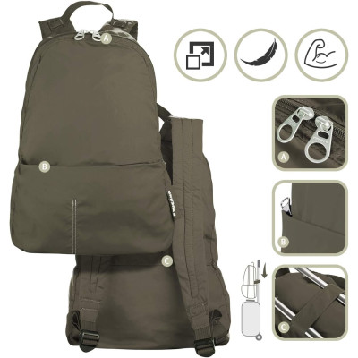 Tucano Рюкзак розкладний Compatto Eco XL, темно зелений