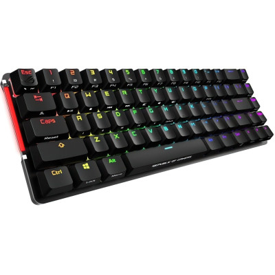 ASUS Клавіатура механічна ROG Falchion, 68key, Cherry MX Red, WL, EN, RGB, чорний