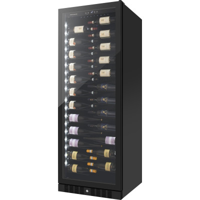 Philco Холодильник для вина, 177х59.5х68, холод.відд.-472л, зон - 1, бут-143, диспл, підсвітка, чорний