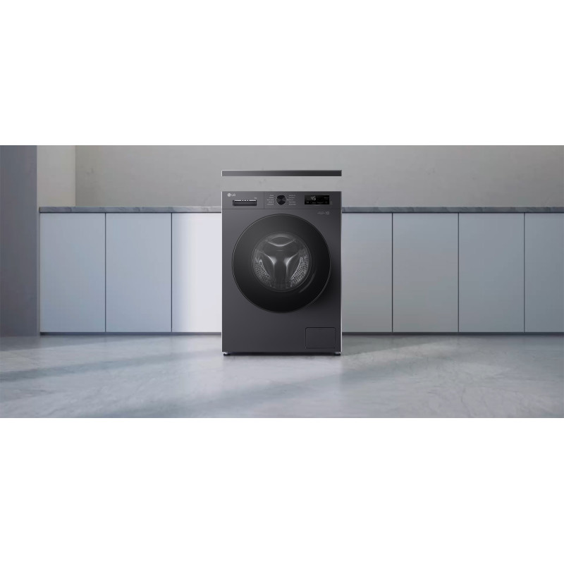 LG Пральна машина, фронтальна, 9 кг, A+++, антрацит