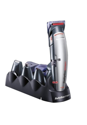 BaByliss Набір для стрижки Babyliss, для голови, вусів, бороди, носа і тіла, мережа+акум., насадок-10, сріблястий