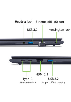 Acer Ноутбук TravelMate TMP416-74 16" WUXGA IPS, Intel U5-225H, 16GB, F1TB, UMA, Win11P, синій