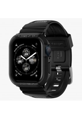 Spigen Чохол та ремінець 2в1 для Apple Watch 45mm/44mm Rugged Armor Pro, Black