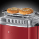 Russell Hobbs Тостер Retro, 1100Вт, метал, червоно-срібний