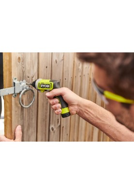 Ryobi Викрутка акумуляторна USB Lithium RSD4-120TA2 4В 1х2А·год 5Нм 200об·хв 2 насадки 10 біт 0.31кг кейс