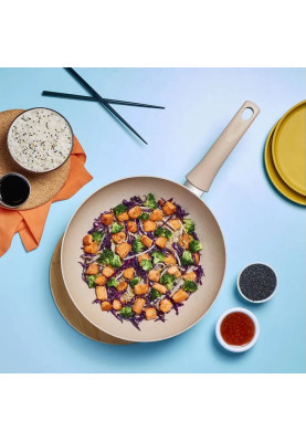 Tefal Сковорода ВОК Delight,28см, алюміній, бакеліт, бежевий