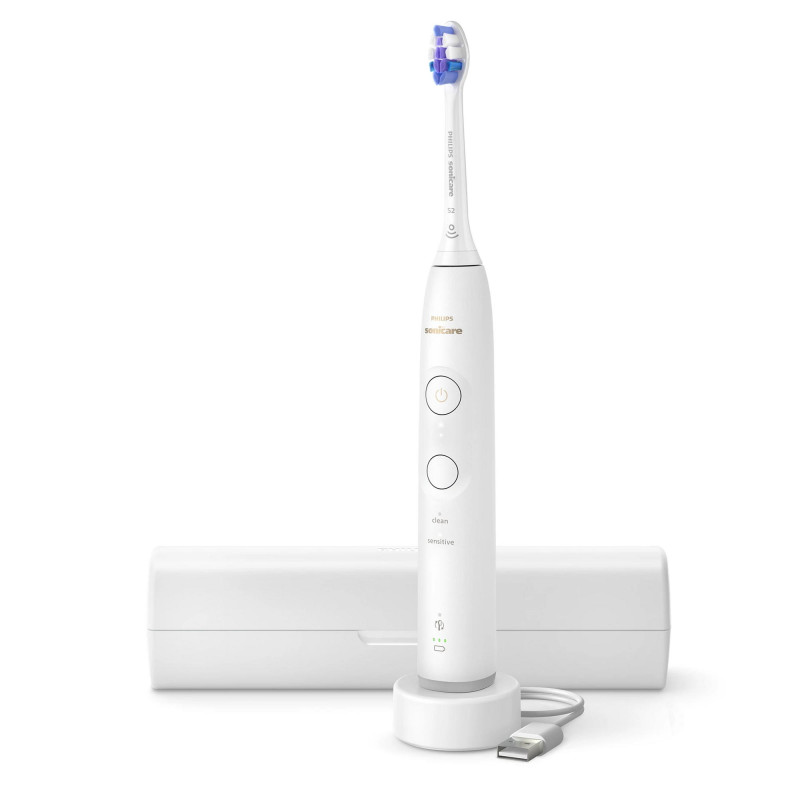 Philips Щітка зубна електр., Sonicare 6100 Series, 62т. колив/хв, насадок-1, футляр, білий