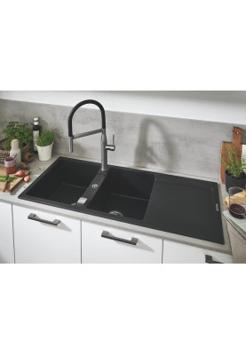 Grohe Змішувач для кухні Essence, довж.виливу - 240мм, поворотний/гнучкий, 1важіль, супер сталь