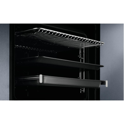 Electrolux Духовий шафа електричний, 65л, А, пара, дисплей, конвекція, телескопічні напрямні, чорний