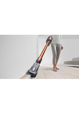 Dyson Пилосос безпровідний V10 Absolute 525Вт, конт пил -0.76л, автон. робота до 60хв, турборежим, сіро-мідний