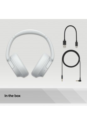 Sony Навушники Over-ear WH-CH720N BT 5.2, ANC, SBC, AAC, Wireless, Mic, Білий