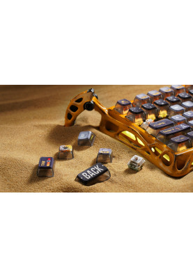 GravaStar x Kailh Speedy Клавіатура механічна Mercury K1 Pro 80keys, Mint, BT/WL/USB, жовтий