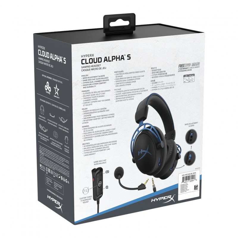 HyperX Гарнітура ігрова Cloud Alpha S Black/Blue