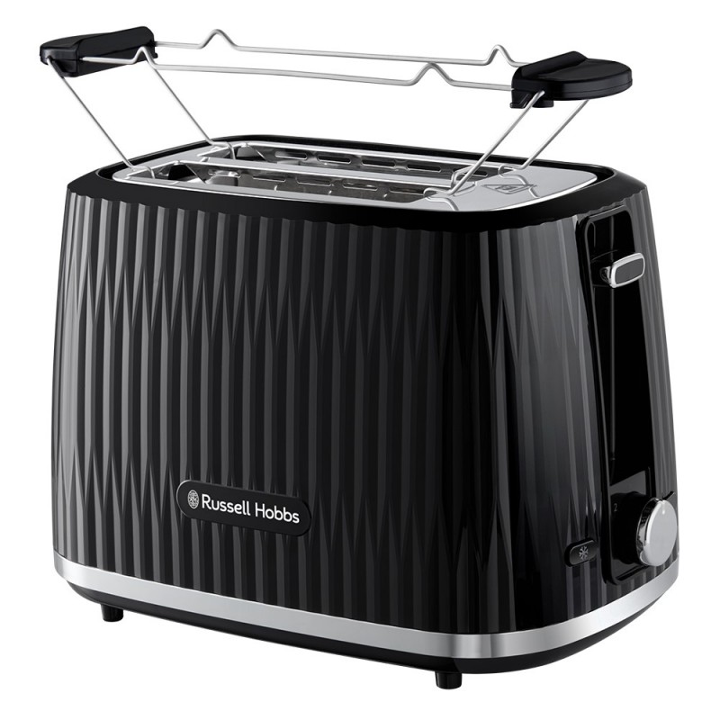 Russell Hobbs Тостер Eden 800Вт, пластик, підігрів, розморожування, чорний