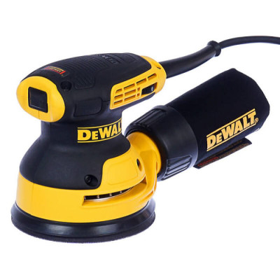 DeWALT Шліфмашина ексцентрикова 280Вт 8000-12000об.хв 125мм амплітуда 2.6мм 1.28кг
