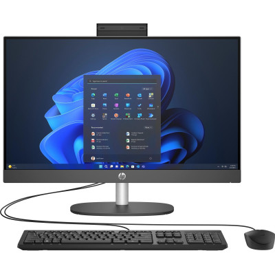 HP Комп'ютер персональний моноблок 240-G10 23.8" FHD IPS AG, Intel i5-1334U, 16GB, F512GB, UMA, WiFi, кл+м, 3р, Win11P, чорний