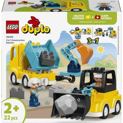 LEGO Конструктор LEGO DUPLO Town 3-в-1 Будівельна техніка LEGO Конструктор LEGO DUPLO Town 3-в-1 Будівельна техніка