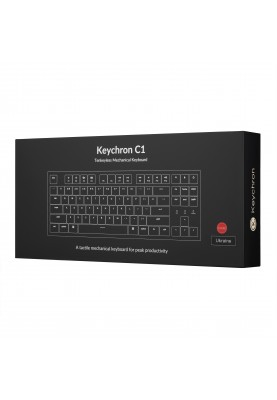 Keychron Клавіатура механічна C1 87Key, Gateron G pro Red, USB-A, EN/UKR, No Led, Сірий