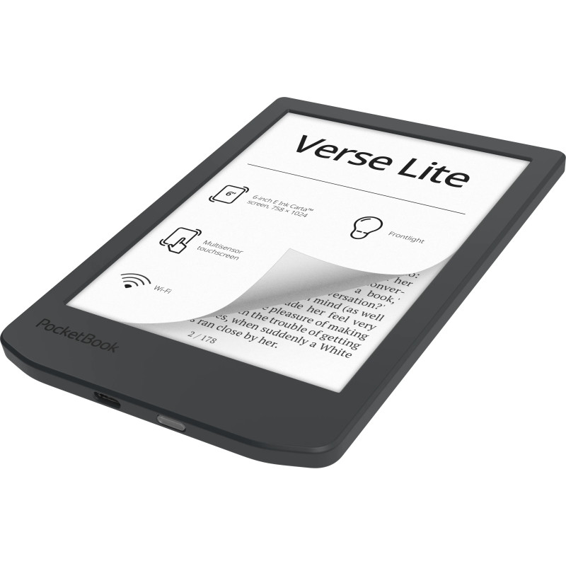 PocketBook Електронна книга 619 Verse Lite, Midnight Grey