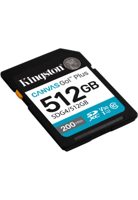 Kingston Карта пам'яті Kingston SD 512GB C10 UHS-I U3 V30 R200/W160MB/s