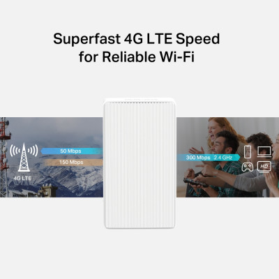 Mercusys Маршрутизатор MB110-4G N300, 4G/LTE, 1xFE LAN, 1xFE WAN