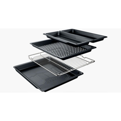 Bosch Духовий шафа електричний, 76л, A, дисплей, конвекція, телескопічні направляючі, soft closing, чорний