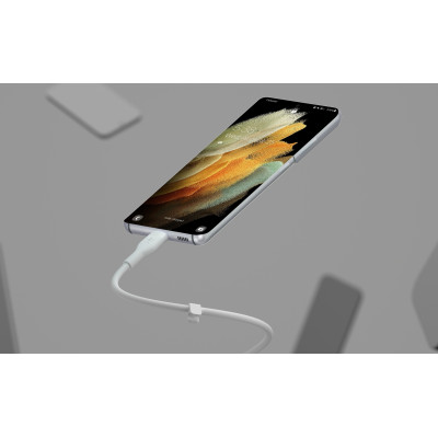 Belkin Кабель USB-С - USB-C силіконовий, з кліпсою, 2м, білий