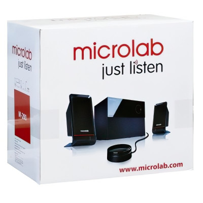 Microlab Акустична система M-200 2.1, 40W, mini-jack, чорний Microlab Акустична система M-200 2.1, 40W, mini-jack, чорний