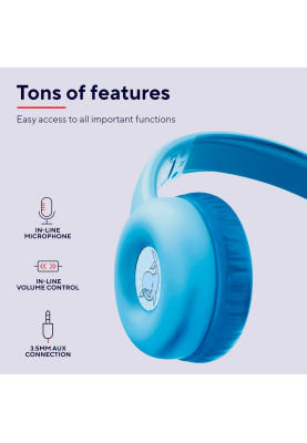 Trust Навушники Nouna Headphones mini-jack, Mic, Синій