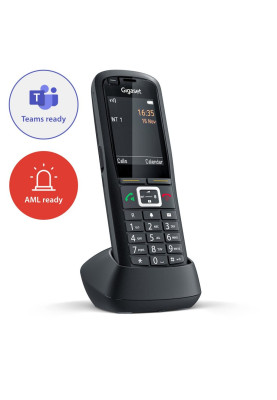 Gigaset Трубка IP-DECT R700H PRO 1xMicro-USB, 1x3.5 мм роз'єм для гарнітури, DECT, BT, 2.4" кольоровий дисплей, IP65