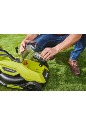 Ryobi Газонокосилка аккумуляторная ONE+ HP RY18LMX33A-150 18В акб 1х5А·год 33см 30л 25-90мм 9.3кг