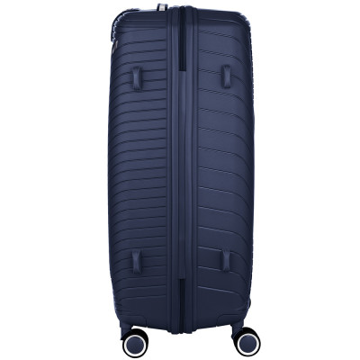 2E Валіза пластикова, SIGMA, велика, 4 колеса, темно-синя