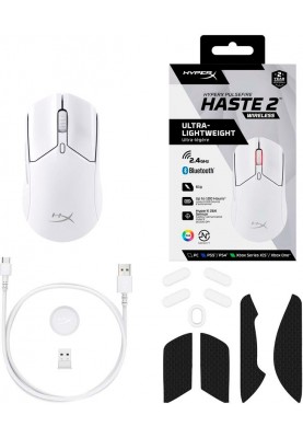 HyperX Миша Pulsefire Haste 2 WL, White