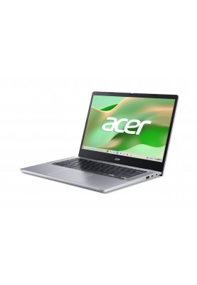 Acer Ноутбук Chromebook CB314-4H 14" FHD IPS, Intel C N100, 8GB, F128GB, UMA, ChromeOS, сріблястий