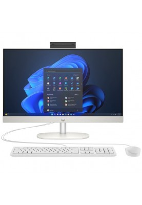 HP Комп'ютер персональний моноблок 240-G10 23.8" FHD IPS AG, Intel i3-N300, 8GB, F512GB, UMA, WiFi, кл+м, 3р, DOS, білий