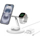 Belkin Зарядний пристрій бездротовий 3в1 Magnetic Qi2 15Вт, білий