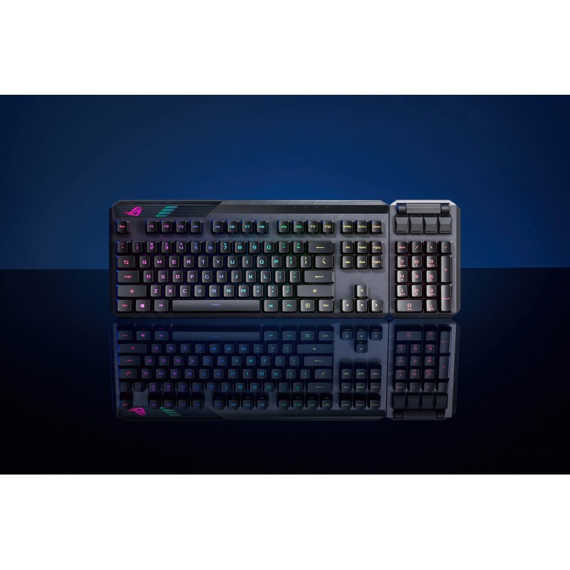 ASUS Клавіатура ROG CLAYMORE II RD RGB 108key USB/WL EN Black