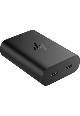 HP Зарядне пристрій мережевий 65W 2хUSB-C, кабель USB-C > USB-C, 1м, чорний