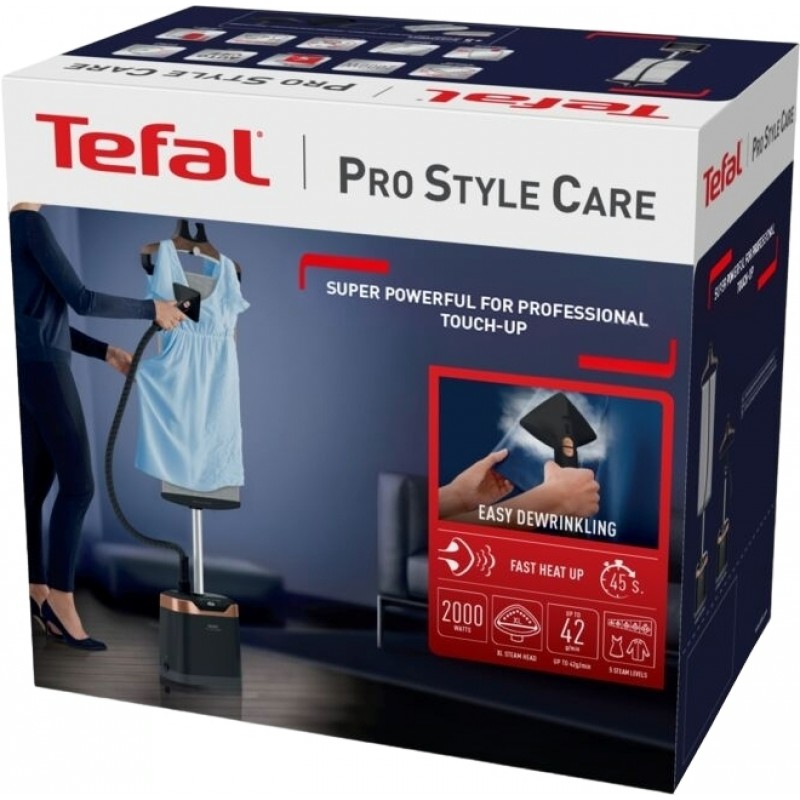 Tefal Відпарювач вертикальний Pro Style Care, 2000Вт, 1300мл, постійна пара - 42гр, чорно-золотий