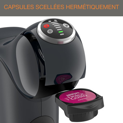 Krups Кофеварка капсульна Dolce Gusto Genio S Plus, 1,8л, капсули, сернор.керування, темно-сірий