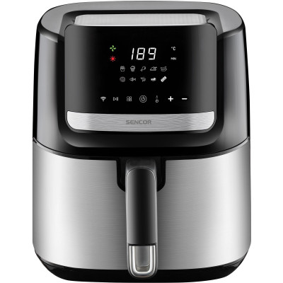 Sencor Мультипіч Vita Fryer, 1600Вт, чаша-6,5л, сенсорне керув., 10 програм, пластик, нерж. сталь-чорний