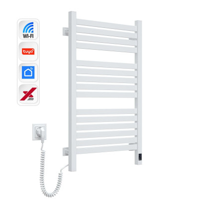 Navin Рушникосушка електрична Авангард Х, 800х480х71мм, Wi-Fi, сталь, білий, ліве підключення