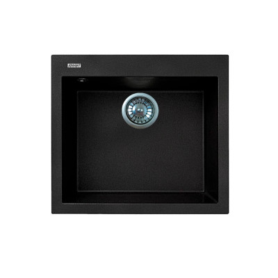 Adamant Мийка кухонная Adamant Univer, штучний камінь, квадрат, без крил, 560х500х200мм, чаша - 1, врізна, чорний