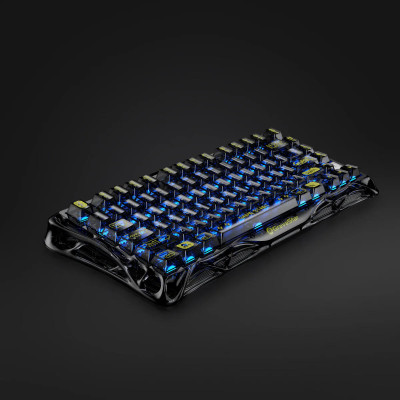GravaStar Клавіатура механічна Mercury K1 Lite 80keys, GravaStar x BSUN Grey, BT/WL/USB, чорний