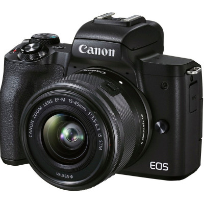 Canon Цифрова фотокамера  EOS M50 Mk2 + 15-45 IS STM Lifestream Kit Black