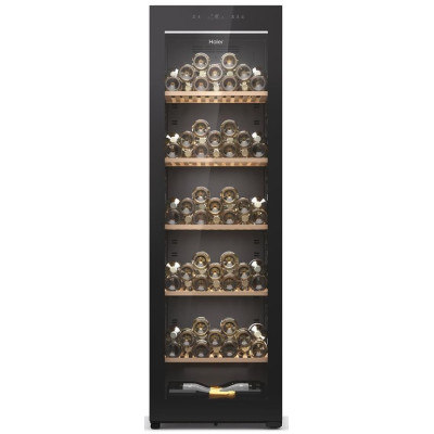 Haier Холодильник для вина, 190x59.5х63.9, холод.відд.-450л, зон - 1, бут-247, ST, дисплей, чорний