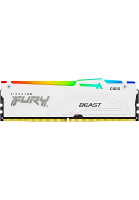 Kingston Пам'ять ПК DDR5 32GB 5200 FURY Beast Білий RGB EXPO