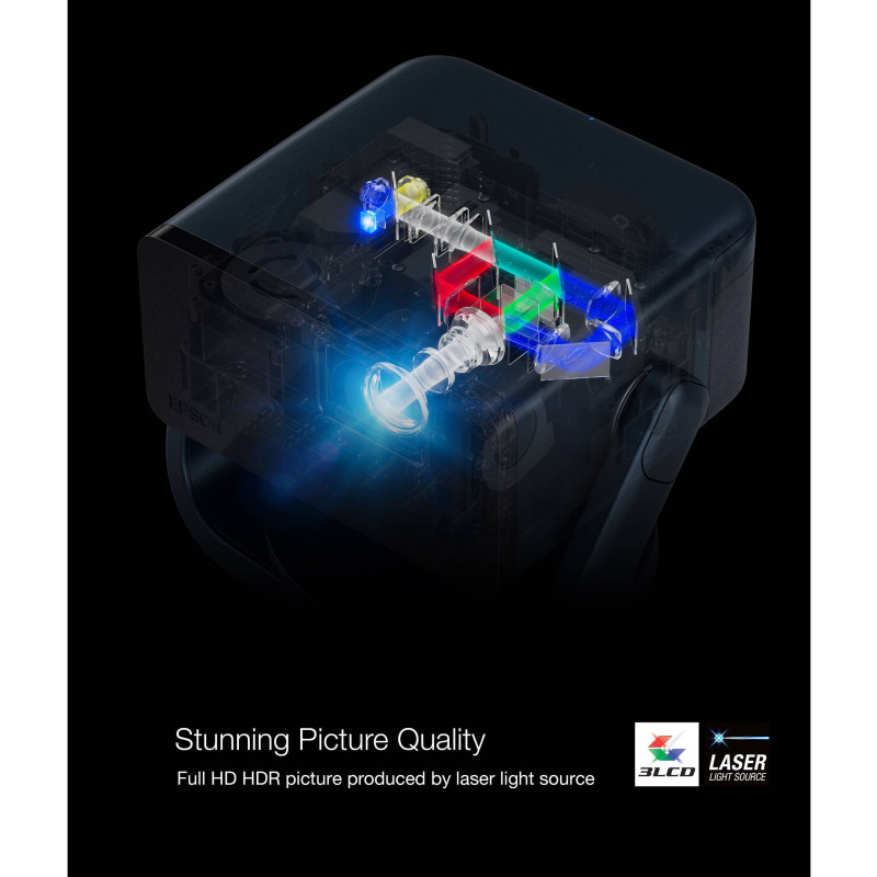 Epson Проєктор EF-21R FHD, 1000 lm, LASER, 1, Google TV, Quartz Rose